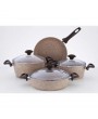 Falez Creamy 7 Parça Granit Tencere Set