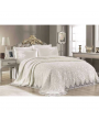 Royal Home Ebru Krem 6 Parça Fransız Battaniye Takımı Royal Home
