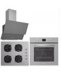 Silverline Luno Ankastre Gri Set ( 3420S Davlumbaz 6502S Fırın  CS5335S Ocak )